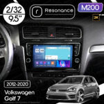Магнітола Volkswagen Golf 7 (2012-2020) [Black, з кнопками] Resonance M200 2/32, 2K 9.5" QLED