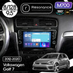 Магнітола Volkswagen Golf 7 (2012-2020) [Black, з кнопками] Resonance M700 8/128, 2K 9.5" 360 QLED