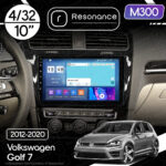 Магнітола Volkswagen Golf 7 (2012-2020) [Black] Resonance M300 4/32, 10" QLED