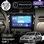 Магнітола Volkswagen Golf 7 (2012-2020) [Black] Resonance M300 4/32, 10" 360 QLED