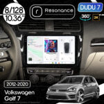 Магнітола Volkswagen Golf 7 (2012-2020) [Black] DUDU 7 10.36" 2K QLED, 8/128, 360