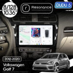 Магнітола Volkswagen Golf 7 (2012-2020) [Black] DUDU 5 10.36" QLED, 8/128