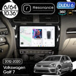 Магнітола Volkswagen Golf 7 (2012-2020) [Black] DUDU 6 10.36" 2K QLED, 6/64, 360