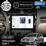 Магнітола Volkswagen Golf 7 (2012-2020) [Black] DUDU 5 10.36" QLED, 4/32, 360