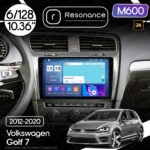 Магнітола Volkswagen Golf 7 (2012-2020) [Silver] Resonance M600 6/128, 2K 10.36" QLED