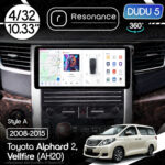 Магнітола Toyota Vellfire (AH20) (2008-2015) [Low] DUDU 5 10.33" QLED, 4/32, 360 (Style A)