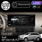 Магнітола Audi Q7 (4L FL) (2009-2015) Resonance L600 6/128 12.3" QLED, 360 (Audi Style)