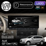 Магнітола Audi Q7 (4L) (2005-2009) Resonance L600 6/128 12.3" QLED, 360 (Audi Style)