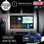 Магнітола Audi Q7 Gen-1 (4L) (2005-2015) Resonance Ultra S8 (7870) 8/256, 9.5" 2K QLED, 360