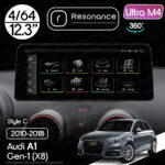 Магнітола Audi A1 (2010-2018) Resonance Ultra M4 (7862) 4/64, 12.3" QLED, 360 (BMW Style)