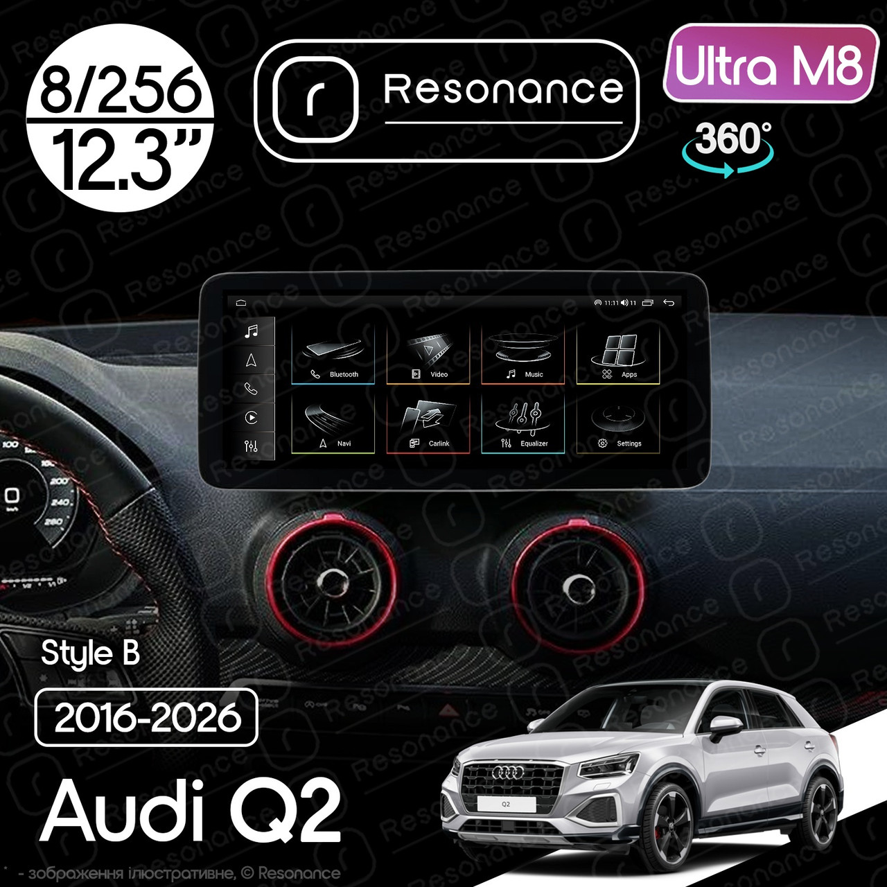 7139278179_magnitola-audi-q2 Магнітола Audi Q2 (2016-2026) Resonance Ultra M8 (7862) 8/256, 12.3" QLED, 360 (Benz Style) - Зображення 1