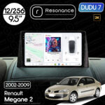 Магнітола Renault Megane 2 (2002-2009) DUDU 7 9.5" 2K QLED, 12/256