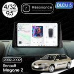 Магнітола Renault Megane 2 (2002-2009) DUDU 5 9.5" QLED, 4/32