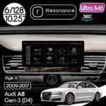 Магнітола Audi A8 Gen-3 (2009-2017) Resonance Ultra M6 (7862) 6/128, 10.25" QLED, 360 (Audi Style)