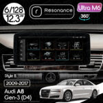 Магнітола Audi A8 Gen-3 (2009-2017) Resonance Ultra M6 (7862) 6/128, 12.3" QLED, 360 (Benz Style)
