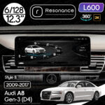 Магнітола Audi A8 Gen-3 (2009-2017) Resonance L600 6/128 12.3" QLED, 360 (Mercedes-Benz Style)