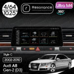 Магнітола Audi A8 Gen-2 (2002-2010) Resonance Ultra M4 (7862) 4/64, 10.25" QLED, 360 (BMW Style)