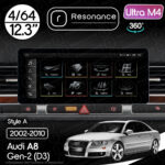 Магнітола Audi A8 Gen-2 (2002-2010) Resonance Ultra M4 (7862) 4/64, 12.3" QLED, 360 (Audi Style)