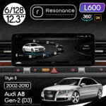 Магнітола Audi A8 Gen-2 (2002-2010) Resonance L600 6/128 12.3" QLED, 360 (Mercedes-Benz Style)