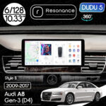 Магнітола Audi A8 Gen-3 (2009-2017) DUDU 5 10.33" QLED, 6/128, 360 (Style B)