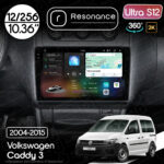 Магнітола Volkswagen Caddy 3 (2004-2015) Resonance Ultra S12 (7870) 12/256, 10.36" 2K QLED, 360