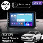 Магнітола Renault Fluence (2009-2017) Resonance M300 4/64, 9" QLED