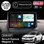 Магнітола Renault Fluence (2009-2017) Resonance Ultra S6 (7870) 6/128, 9.5" 2K QLED, 360