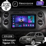 Магнітола Volkswagen Tiguan 1 FL (2011-2018) [Black] Resonance Y9 2/32, 9" (8163, DSP)
