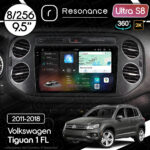 Магнітола Volkswagen Tiguan 1 FL (2011-2018) [Black] Resonance Ultra S8 (7870) 8/256, 9.5" 2K QLED, 360