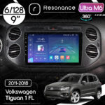 Магнітола Volkswagen Tiguan 1 FL (2011-2018) [Black] Resonance Ultra M6 (7862) 6/128, 9" QLED, 360