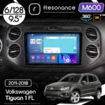 Магнітола Volkswagen Tiguan 1 FL (2011-2018) [Black] Resonance M600 6/128, 2K 9.5" 360 QLED