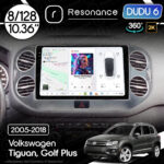 Магнітола Volkswagen Tiguan (2007-2018) [Silver] DUDU 6 10.36" 2K QLED, 8/128, 360