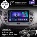 Магнітола Volkswagen Golf Plus (2005-2014) [Silver] Resonance Y9 2/64, 10" (8163, DSP)