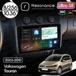 Магнітола Volkswagen Touran (2003-2010) [Climat, Black] Resonance Ultra S8 (7870) 8/256, 10.36" 2K QLED, 360