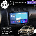 Магнітола Volkswagen Touran (2003-2010) [Climat, Black] Resonance M600 6/128, 2K 10.36" QLED