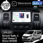 Магнітола Opel Vivaro 2 (2014-2019) DUDU 5 9.5" QLED, 8/128, 360
