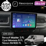 Магнітола Renault Master 3 FL (2019-2024) Resonance Ultra M4 4/64, 10.36" 2K QLED
