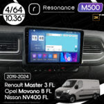 Магнітола Renault Master 3 FL (2019-2024) Resonance M500 4/64, 2K 10.36" QLED
