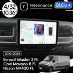 Магнітола Opel Movano B FL (2019-2021) DUDU 4 10.36" QLED, 4/64