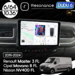 Магнітола Renault Master 3 FL (2019-2024) DUDU 6 10.36" 2K QLED, 6/64