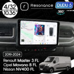 Магнітола Renault Master 3 FL (2019-2024) DUDU 5 10.36" QLED, 4/64, 360