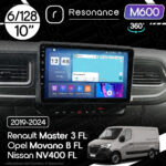 Магнітола Opel Movano B FL (2019-2021) Resonance M600 6/128, 10" 360 QLED