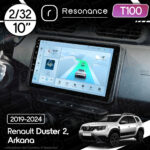 Магнітола Renault Duster 2 (2019-2024) Resonance Ultra T100 2/64, 10" IPS (CarPlay)