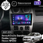 Магнітола Dacia Duster (2010-2013) [Silver] Resonance Y9 2/64, 9" (8163, DSP)