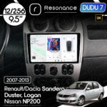 Магнітола Dacia Sandero (2008-2014) [Silver] DUDU 7 9.5" 2K QLED, 12/256