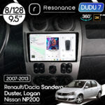 Магнітола Dacia Sandero (2008-2014) [Silver] DUDU 7 9.5" 2K QLED, 8/128, 360