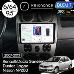 Магнітола Renault Logan (2009-2013) [Silver] DUDU 7 9.5" 2K QLED, 6/64, 360