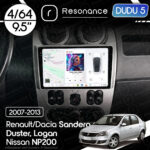 Магнітола Nissan NP200 (2019-2024) [Silver] DUDU 5 9.5" QLED, 4/64