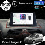 Магнітола Renault Kangoo 2 (2007-2021) DUDU 6 9.5" 2K QLED, 8/128, 360