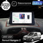 Магнітола Renault Kangoo 2 (2007-2021) DUDU 6 9.5" 2K QLED, 8/256
